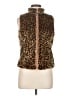 Tiara 100% Polyester Animal Print Brown Faux Fur Vest Size M - photo 1