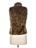 Tiara 100% Polyester Animal Print Brown Faux Fur Vest Size M - photo 2