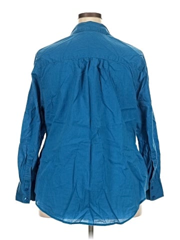 Fashion Bug 3/4 Sleeve Button-Down Shirt (view 2)
