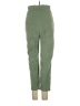 Simplee Solid Green Casual Pants Size S - photo 2