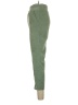 Simplee Solid Green Casual Pants Size S - photo 5
