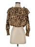 Express 100% Polyester Brown Long Sleeve Blouse Size XXS - photo 1