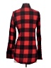 Express 100% Cotton Plaid Red Long Sleeve Blouse Size S - photo 2