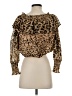 Express 100% Polyester Brown Long Sleeve Blouse Size XXS - photo 2