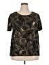 Jouly Black Short Sleeve Blouse Size 2X - photo 1
