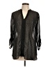 Maurices 100% Polyester Black Long Sleeve Blouse Size L - photo 1