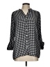 Quintessential 100% Polyester Houndstooth Black 3/4 Sleeve Blouse Size L - photo 1