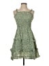 Unbranded Hearts Green Casual Dress Size XS - photo 1