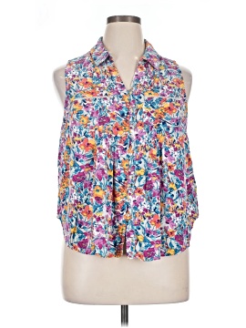 Caffé Marrakesh Sleeveless Button Down Shirt