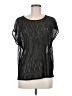 Hi-Line Black Short Sleeve Top Size M - photo 1