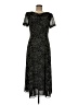 Talbots 100% Polyester Animal Print Black Casual Dress Size 8 - photo 1