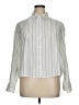 Lane Bryant Stripes Ivory Long Sleeve Blouse Size 16 - photo 1