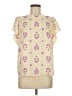 Ann Taylor 100% Polyester Yellow Short Sleeve Blouse Size S - photo 1