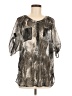 Express 100% Polyester Gray 3/4 Sleeve Blouse Size M - photo 1