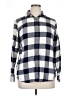 Lands' End 100% Cotton Checkered-gingham Gray Long Sleeve Button-Down Shirt Size 16 - photo 1