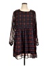 City Chic 100% Polyester Plaid Blue Casual Dress Size 14 Plus (XS) - photo 1
