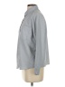 Sioni 100% Polyester Chevron-herringbone Gray Long Sleeve Blouse Size S - photo 5