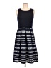 Karin Stevens 100% Polyester Graphic Blue Cocktail Dress Size 6 - photo 1