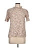 Les Amis Floral Pink Short Sleeve Blouse Size L - photo 1