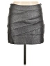 Express Metallic Silver Faux Leather Skirt Size 8 - photo 1