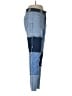 Jeans Color Block Blue Jeans Size M - photo 4