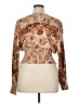 Tiny 100% Rayon Brown Long Sleeve Blouse Size XL - photo 2