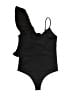 Express Solid Black One Piece Swimsuit Size S - photo 1
