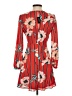 Express 100% Polyester Print Red Casual Dress Size XS - photo 2