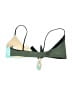 L Space Color Block Green Black Swimsuit Top Size L (estimated) - photo 2