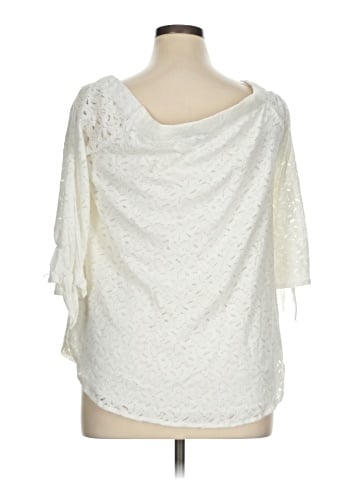Kaari Blue 3/4 Sleeve Blouse (view 2)