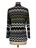 Anne Klein Chevron-herringbone Green Long Sleeve Blouse Size M - photo 2