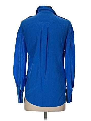 Equipment Long Sleeve Silk Top (view 2)