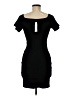 Aqua Solid Black Cocktail Dress Size M - photo 2