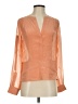 BCBGMAXAZRIA 100% Silk Orange Long Sleeve Silk Top Size XS - photo 1