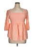 Torrid 100% Rayon Orange 3/4 Sleeve Top Size 1X Plus (1) - photo 1