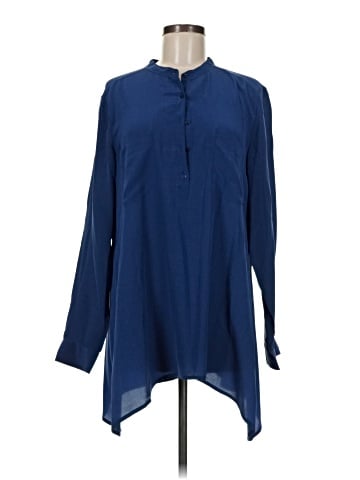 Eileen Fisher Long Sleeve Silk Top (view 1)