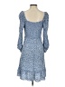 Scoop 100% Polyester Blue Casual Dress Size S - photo 2