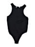 American Threads Solid Black Bodysuit Size M - photo 1