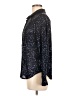 Sunday in Brooklyn 100% Polyester Metallic Black Long Sleeve Blouse Size M - photo 5