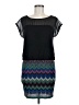 Aqua Graphic Black Cocktail Dress Size M - photo 1