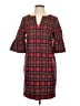 Vineyard Vines Plaid Red Casual Dress Size 0 - photo 1