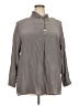 Diane Gilman Gray Long Sleeve Blouse Size 2X - photo 1