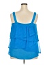 Lane Bryant 100% Polyester Blue Sleeveless Blouse Size 20 - photo 2