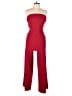 Crystal Sky Solid Red Jumpsuit Size L - photo 1