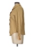 Dolcetti 100% Cotton Tweed Tan Long Sleeve Blouse Size L - photo 5