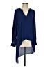 BCBGMAXAZRIA 100% Polyester Blue Long Sleeve Blouse Size XS - photo 1
