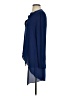 BCBGMAXAZRIA 100% Polyester Blue Long Sleeve Blouse Size XS - photo 5