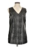 Saks Fifth Avenue Silver Sleeveless Blouse Size M - photo 1