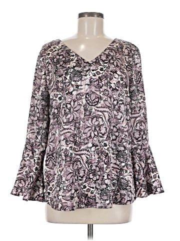 Roz & Ali Long Sleeve Blouse (view 1)