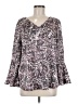 Roz & Ali 100% Polyester Purple Long Sleeve Blouse Size M - photo 1